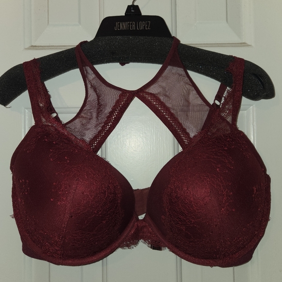 Victoria's Secret Other - Victoria's Secret: Very Sexy Push-up Harness Burgundy Red Lace Bra. Size 40DD.